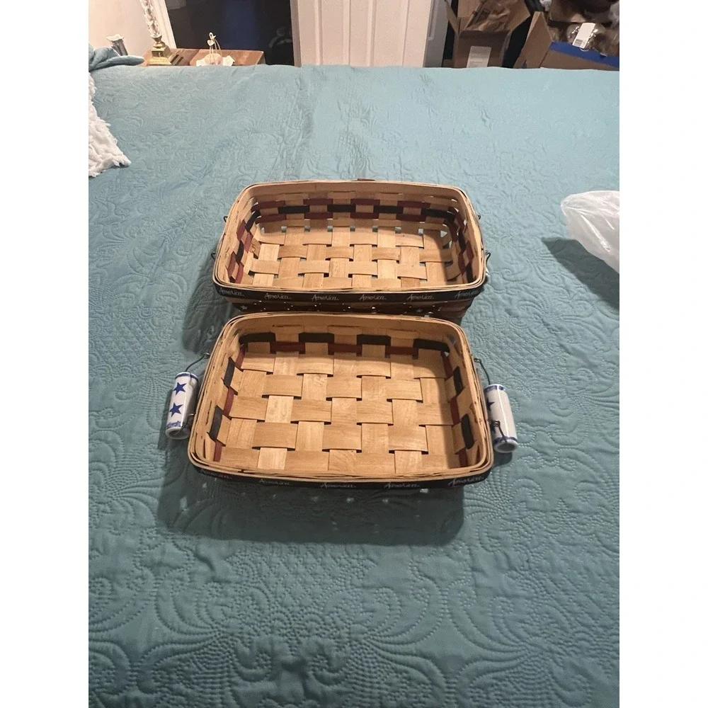 Vintage Handmade Americana Basket Set